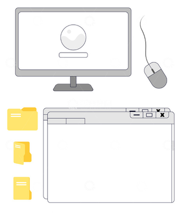 源文件下载【趣麦麦图】文件夹样式文字边框电脑鼠标装饰边框