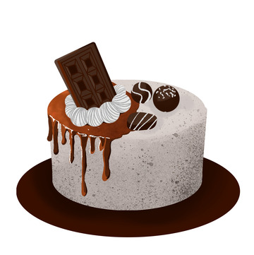 棕色巧克力蛋糕