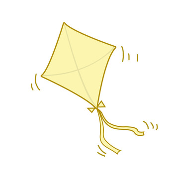 风筝摆动卡通插画效果特效免抠素材