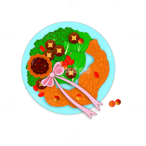 源文件下载【趣麦麦图】荞麦面好看的面食手绘食物元素