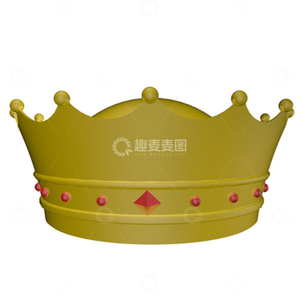 源文件下载【趣麦麦图】c4d立体皇冠装饰元素