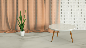 橙色简约温馨C4D立体场景展台背景