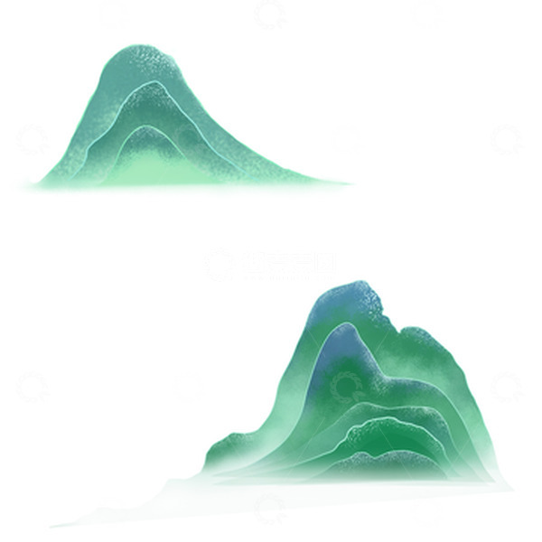 源文件下载【趣麦麦图】国潮风山元素插画
