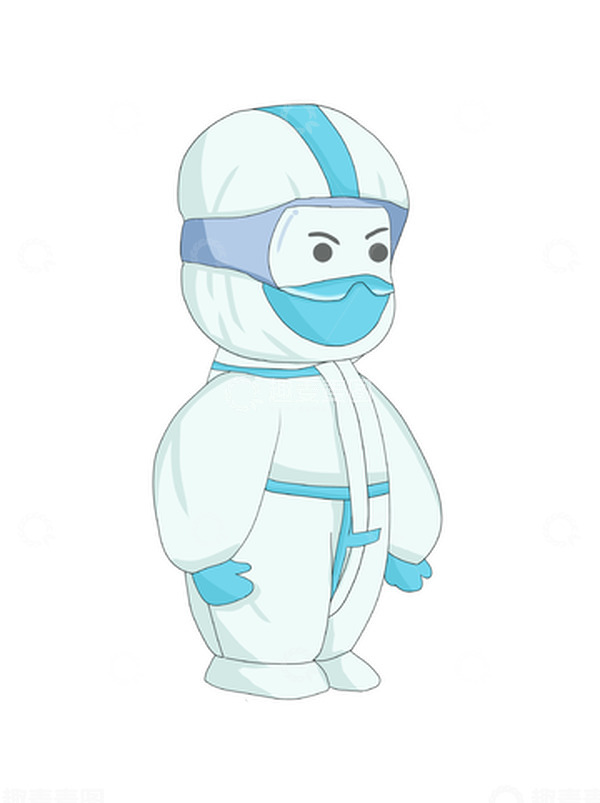 源文件下载【趣麦麦图】疫情防控卡通人物大白简约风格防护服元素
