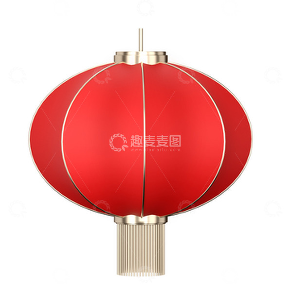 源文件下载【趣麦麦图】C4D红色喜庆灯笼