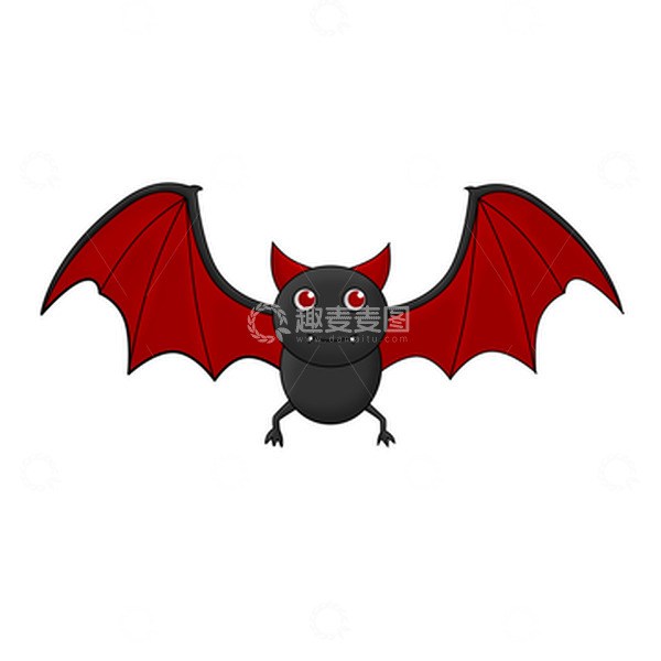 源文件下载【趣麦麦图】万圣节可爱小蝙蝠