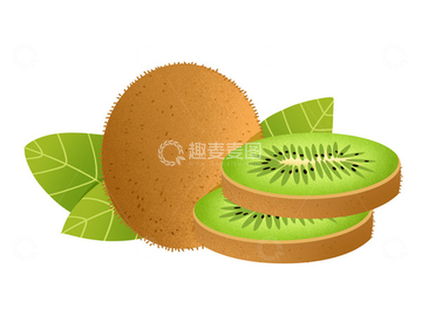 源文件下载【趣麦麦图】手绘猕猴桃奇异果绿色水果手绘水果PNG