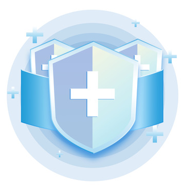 医疗健康新冠疫情护盾防护防御元素