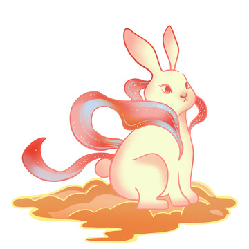 中秋节兔子国风元素