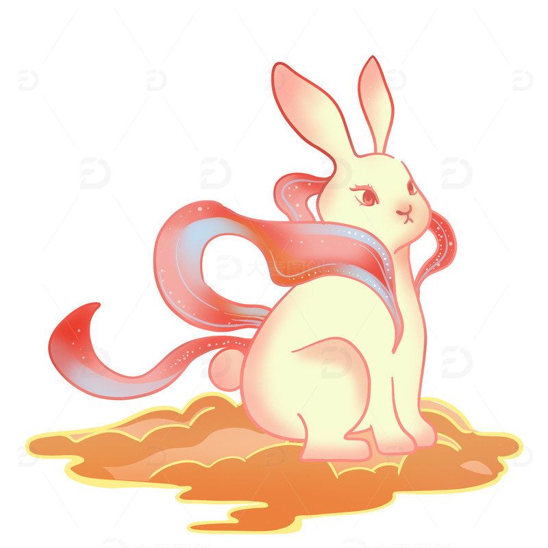 中秋节兔子国风元素