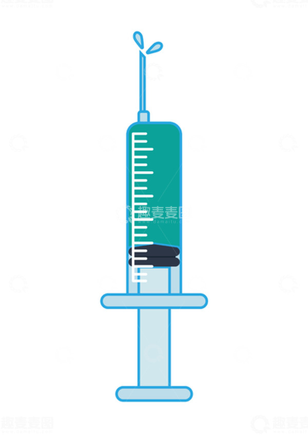 源文件下载【趣麦麦图】-蓝色针管疫情防护健康医药素材