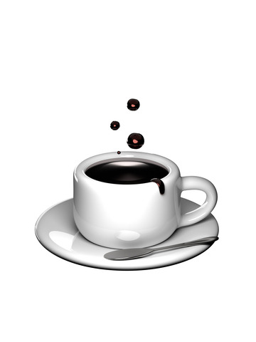 白色 咖啡杯马克杯 3d C4D立体元素