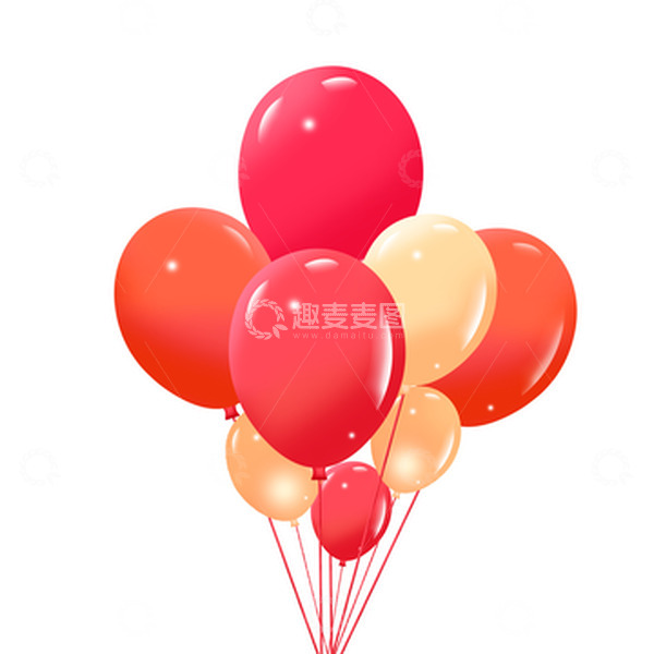 源文件下载【趣麦麦图】卡通生日庆祝气球元素