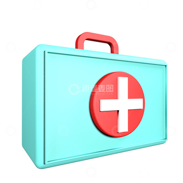 源文件下载【趣麦麦图】-蓝色3D医疗箱C4D立体疫情防疫防护医疗