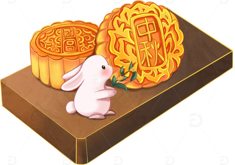 源文件下载【趣麦麦图】手绘中秋团圆月饼