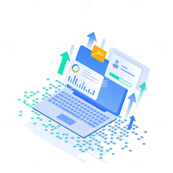 源文件下载【趣麦麦图】科技互联网统计分析电脑装饰素材