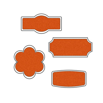 红色简约质感标签