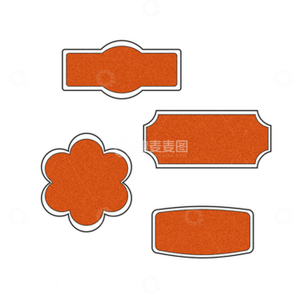 源文件下载【趣麦麦图】红色简约质感标签