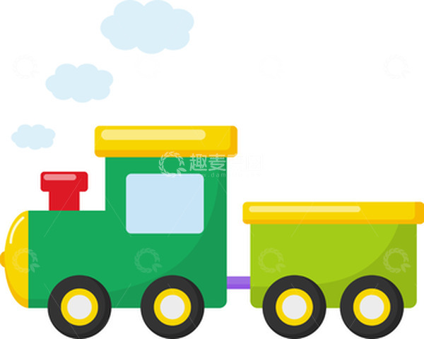 源文件下载【趣麦麦图】卡通儿童玩具小火车矢量元素