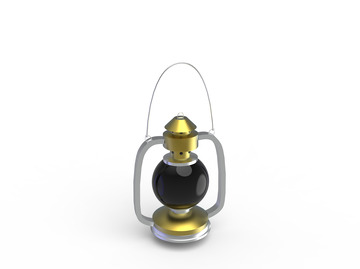 金色3D立体马灯手提灯