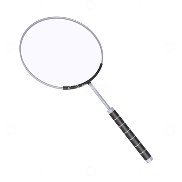 源文件下载【趣麦麦图】放大镜C4D黑色放大镜3D