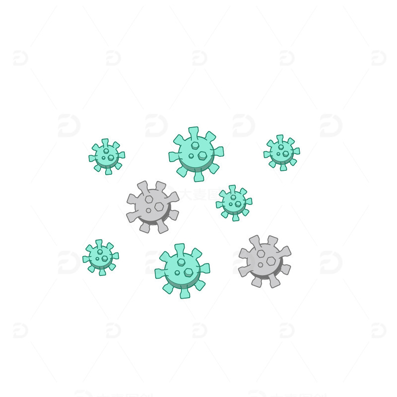 新冠肺炎病毒细菌疫情元素