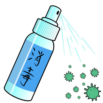 卡通疫情防护消毒水消毒喷剂