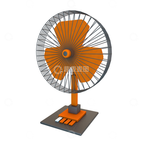 仿真复古黄色风扇小风扇电风扇