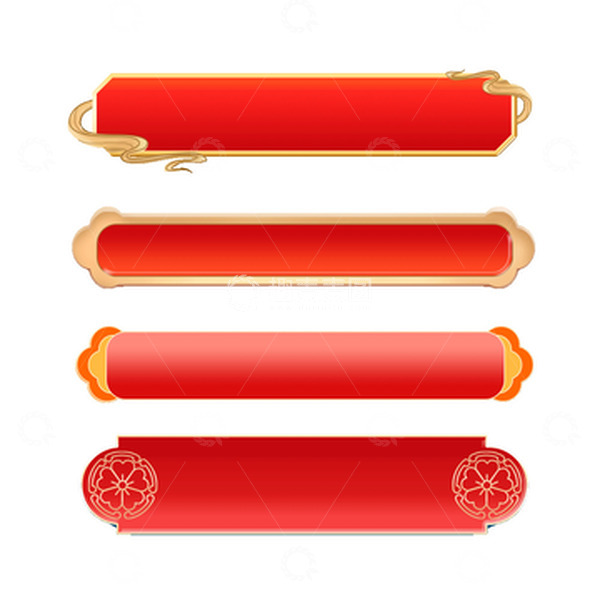 源文件下载【趣麦麦图】红色中国风国潮标题框边框