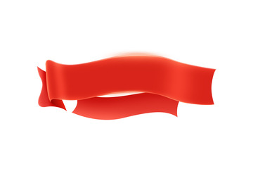 红色标题丝绸飘带丝带素材