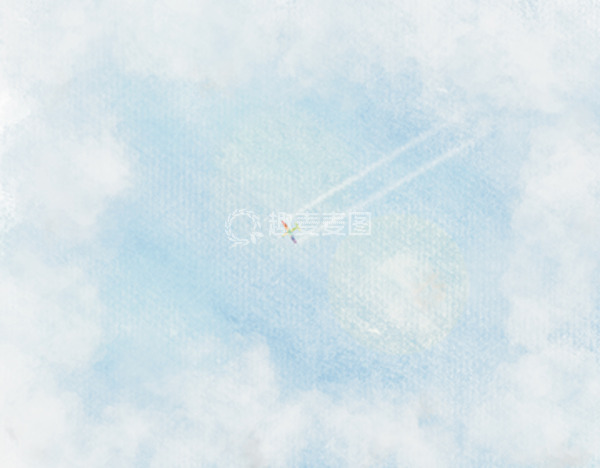 源文件下载【趣麦麦图】蓝色天空彩色飞机小清新背景图