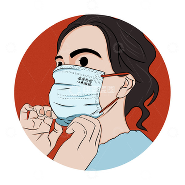 源文件下载【趣麦麦图】-安全防疫戴口罩疫情防护手绘元素