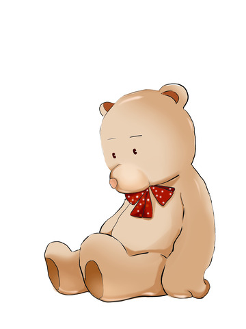 棕色小熊玩具手绘图