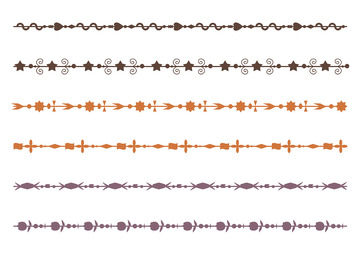 边条花纹复古分隔线条纹边框元素