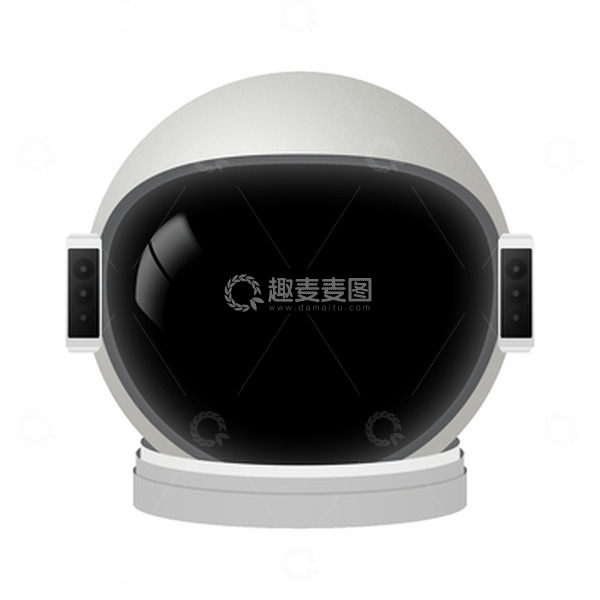 源文件下载【趣麦麦图】3D立体太空头盔元素