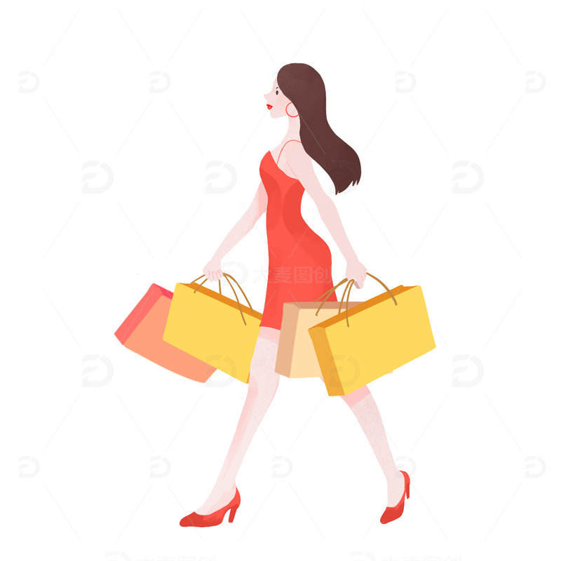 中秋送礼购物红裙时尚女人礼品红色高跟鞋