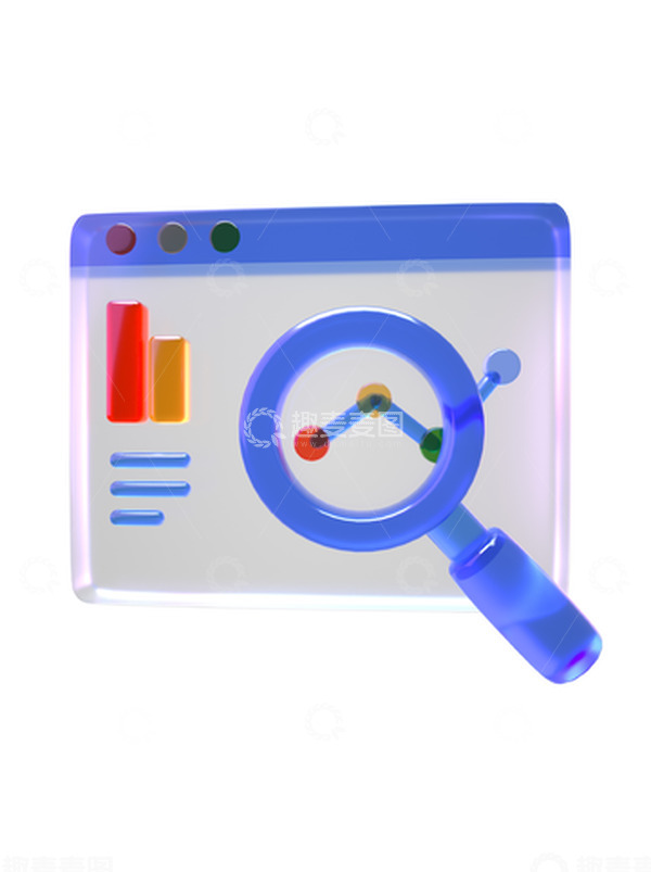 源文件下载【趣麦麦图】3D立体元素玻璃质感金融图标模型
