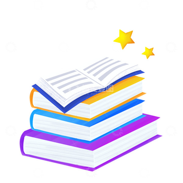 源文件下载【趣麦麦图】-开学季卡通书本元素