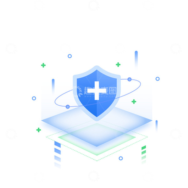 源文件下载【趣麦麦图】科技疫情防护盾牌互联网安全保护抗疫