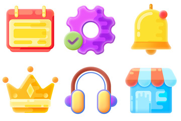 彩色渐变ui金刚区icon图标设计02