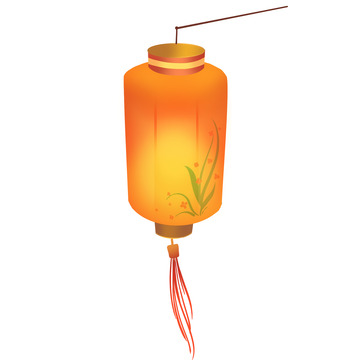 国潮新国风手绘灯笼插画元素