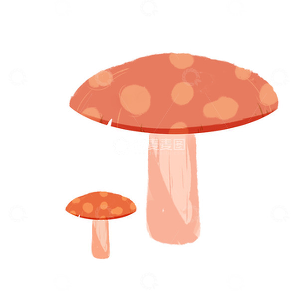 源文件下载【趣麦麦图】粉色蘑菇森林手绘图