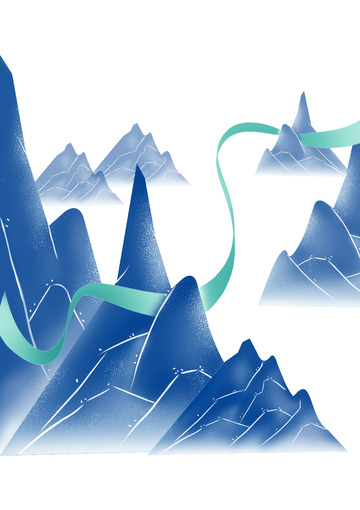 敦煌国潮风手绘山元素