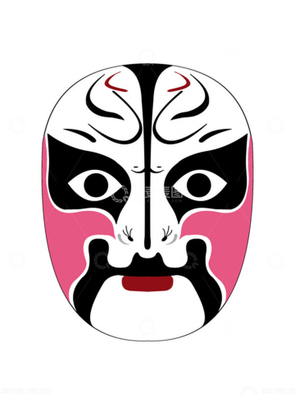 源文件下载【趣麦麦图】中国传统国潮京剧脸谱面具