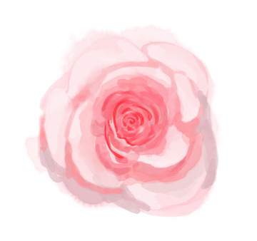 粉色水彩花朵