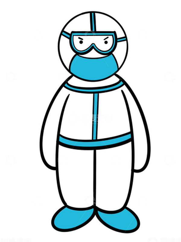 源文件下载【趣麦麦图】简约防疫简笔画大白素材