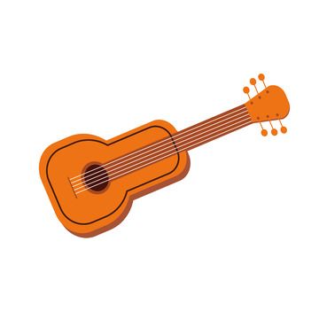 卡通弹吉他矢量素材