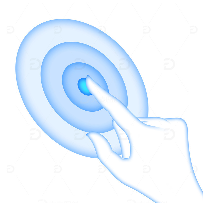 源文件下载【趣麦麦图】蓝色科技光圈手指波纹