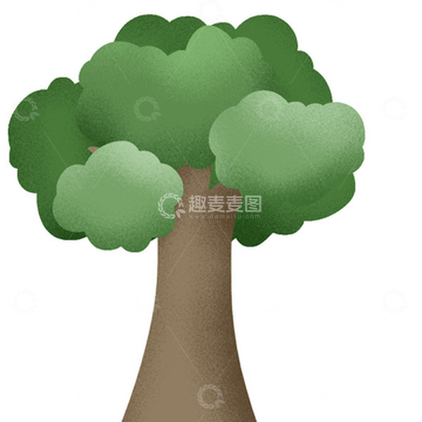 源文件下载【趣麦麦图】植树节绿色树木元素
