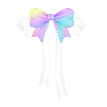 可爱卡通紫色蝴蝶结3d元素